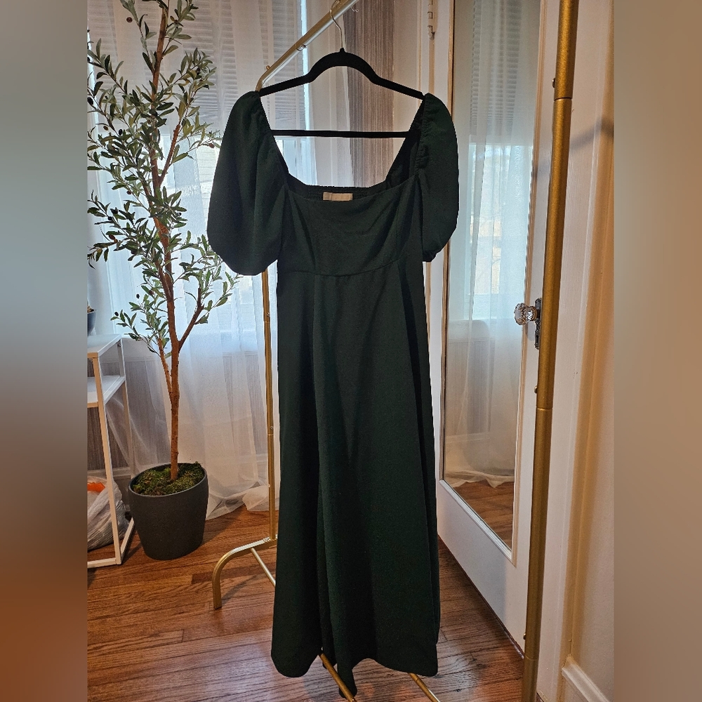 Hill House Dark Green Maxi Dress